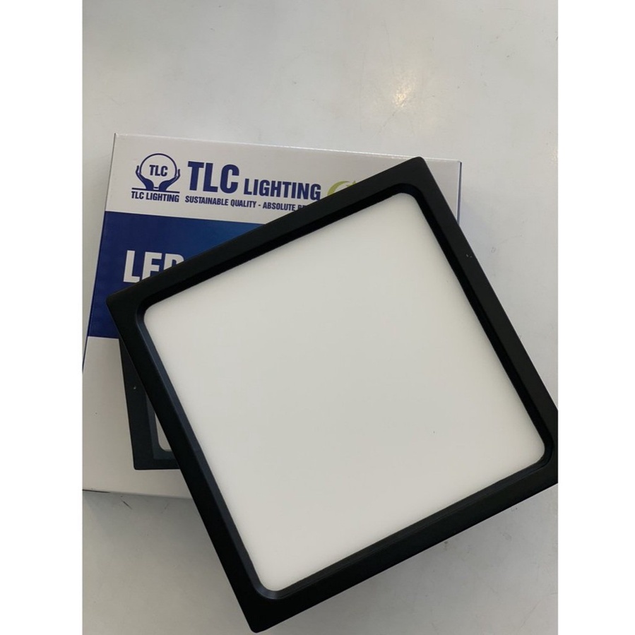 Đèn led ốp trần nổi vuông/tròn vỏ đen TLC Lighting - 12W,18W,24W