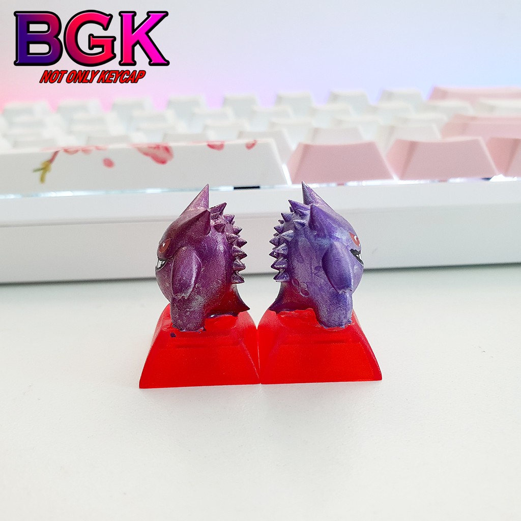 Keycap Lẻ Artisan GENGAR V2 Cực đẹp ( Đế Xuyên LED, Keycap bàn phím cơ,keycap resin độc lạ )