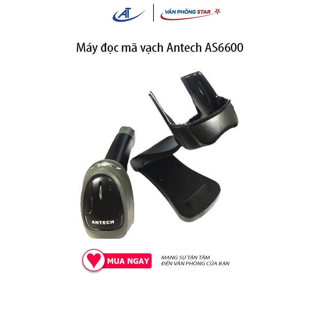 Máy đọc mã vạch 2D Antech AS6600 Cảm biến siêu nhậy Công nghệ Image với độ phân giải 1280 x 800 Pixels chính hãng