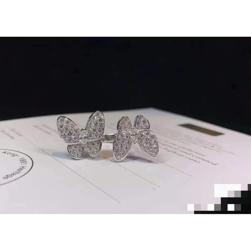 Nhẫn Mạ Bạc 925 Hình Bướm Đính Đá Sang Trọng Cho Nữ