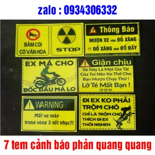tem cảnh báo logo cảnh báo phản quang