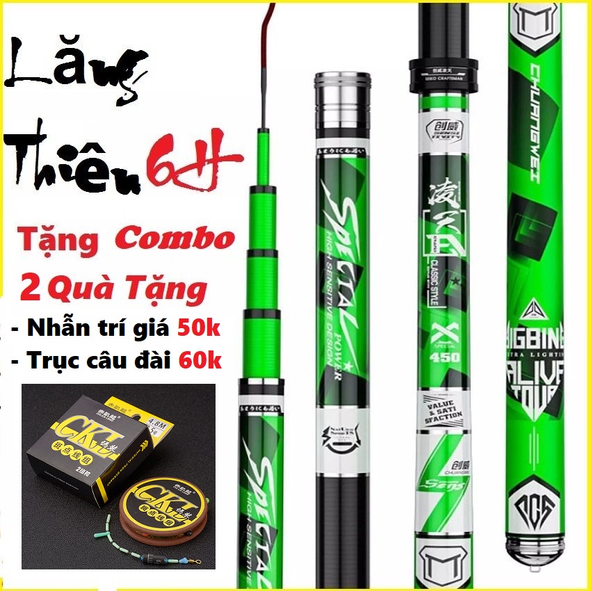 Cần Câu Tay,Câu Đài  Lăng Thiên 6H Cao Cấp Chính Hãng [TẶNG COMBO QUÀ 250K] SANAMI FSHING STORE