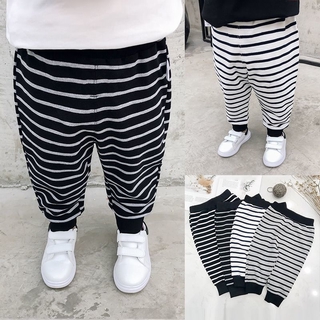 Quần legging phối nhung kẻ sọc thời trang xuân thu cho bé trai
