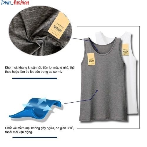 Áo thun ba lỗ nam tanktop chuẩn gym mặc nhà dạo phố - Áo thun trơn nhiều màu - Thun cotton thoáng mát  Dvin_fashion