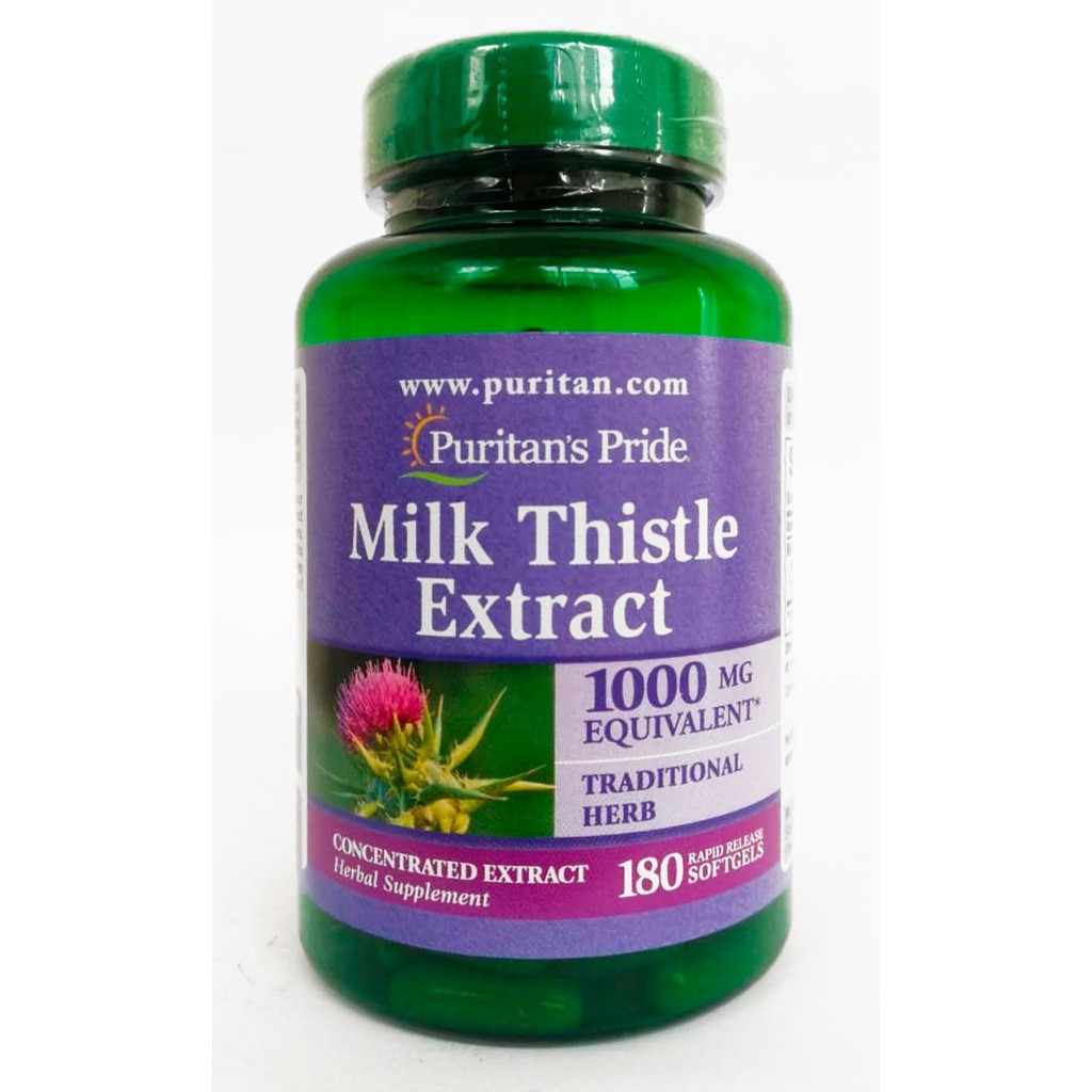 Viên uống Cao kế sữa bổ gan, thải độc gan Puritan's Pride  Milk Thistle Extract 1000mg 180v