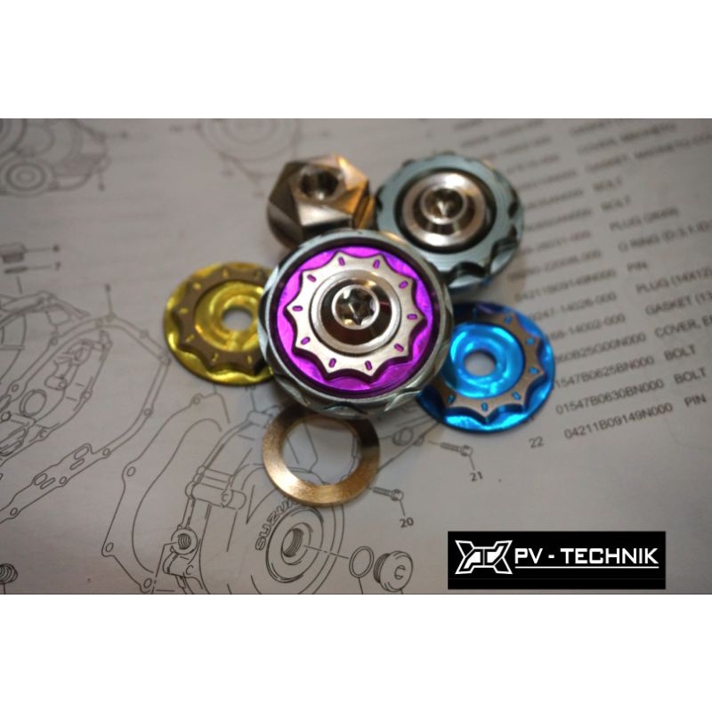 COMBO 3 ỐC TRANG TRÍ LỐC MÁY RAIDER / FX ...MỘT SỐ XE SUZUKI DÙNG CHUNG.