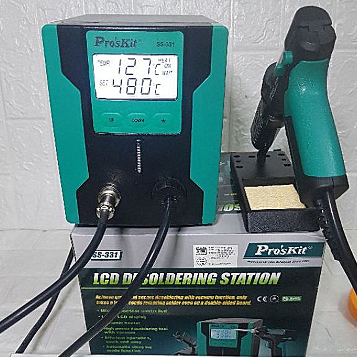 Máy hút thiếc Pro'sKit SS-331 công suất 90w cao cấp hút chì tự động có màn hình LCD hiển thị nhiệt độ