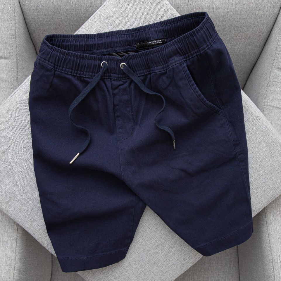 Quần kaki lưng thun basic co giãn 4 chiều Xanh đen QKK02 -  Mengo