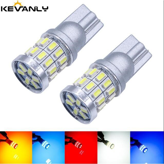 Đèn Led T10 W5W 3014 18 30smd 12v Ánh Sáng Vàng Cho Ô Tô Chất Lượng Cao Hãng Kevanly