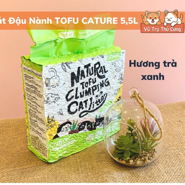 Cát vệ sinh đậu nành hữu cơ cho mèo Tofu Cature - Cát đậu nành không bụi| Cát mèo TOFU