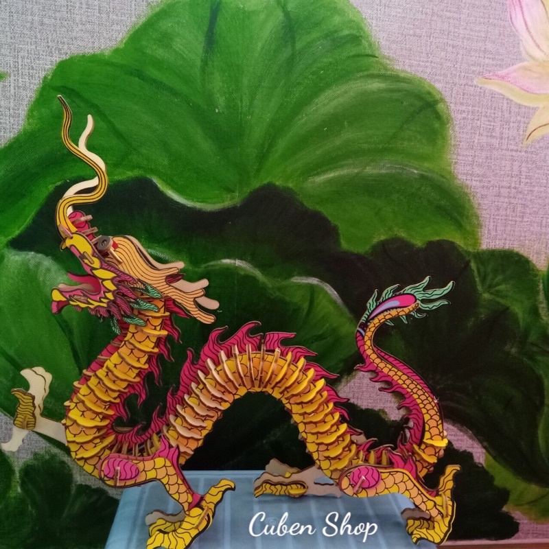 Đồ chơi lắp ráp 3D gỗ - Mô hình Rồng vàng- Khủng Long- Đại Bàng cắt laser