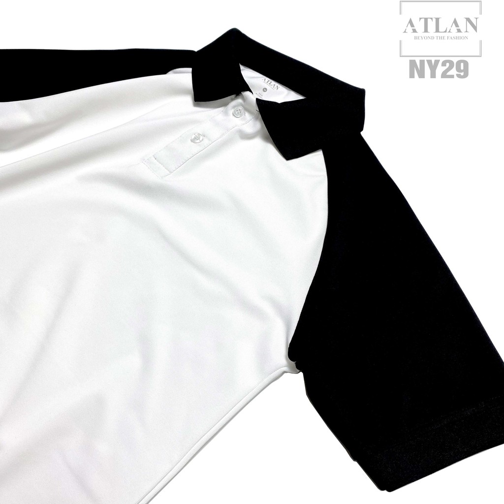 Áo Polo Nam 💖 𝘍𝘳𝘦𝘦𝘴𝘩𝘪𝘱 💖  Áo Ngắn Tay Nam Màu Trắng Phối Tay Đen - NY29 | BigBuy360 - bigbuy360.vn