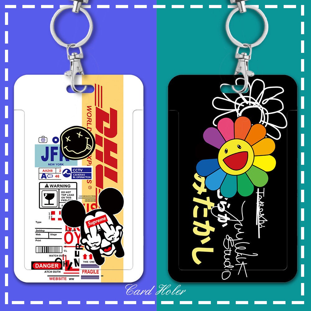 Móc Khóa Đựng Thẻ Tên Họa Tiết Chuột Mickey DHL Dễ Thương