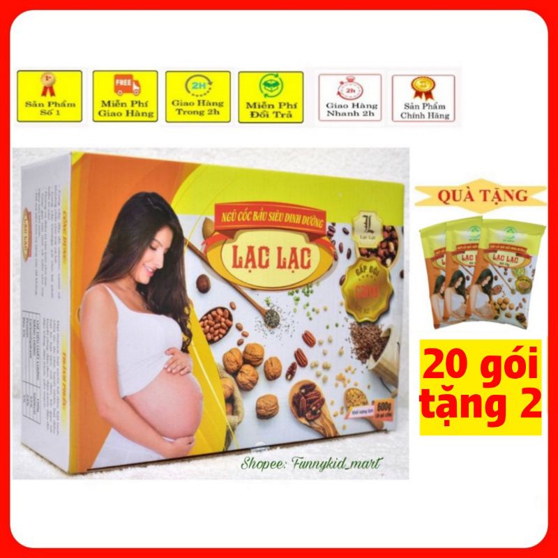 (lẻ 15 gói) Ngũ cốc bầu Lạc Lạc siêu dinh dưỡng giảm ốm nghén - Ngũ cốc bà bầu lạc lạc lạc chuyên dụng