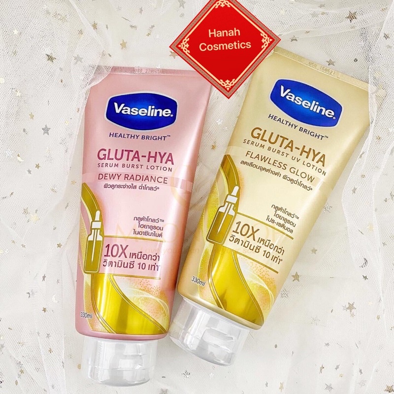 DƯỠNG THỂ VASELINE HEALTHY BRIGHT GLUTA-HYA SERUM BURST UV LOTION 300ML
