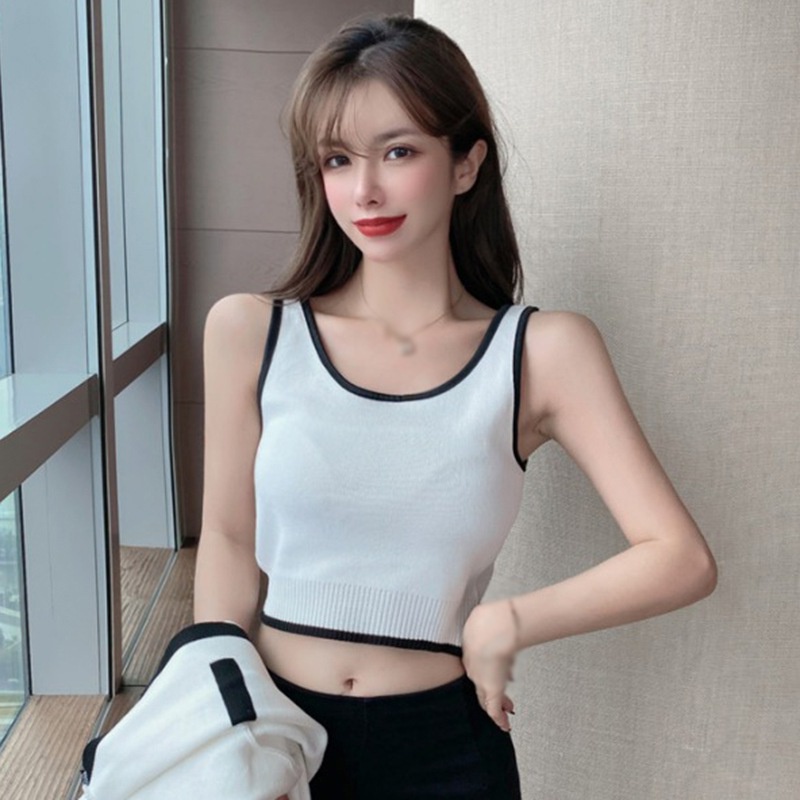 Áo croptop cổ tròn/ áo khoác cardigan tay dài phong cách Hàn Quốc cho nữ