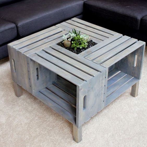 Khay Gỗ Pallet Dạng Thùng Đa Năng Size Lớn 40x26x20 Cm - Nhà Mỵ Shop