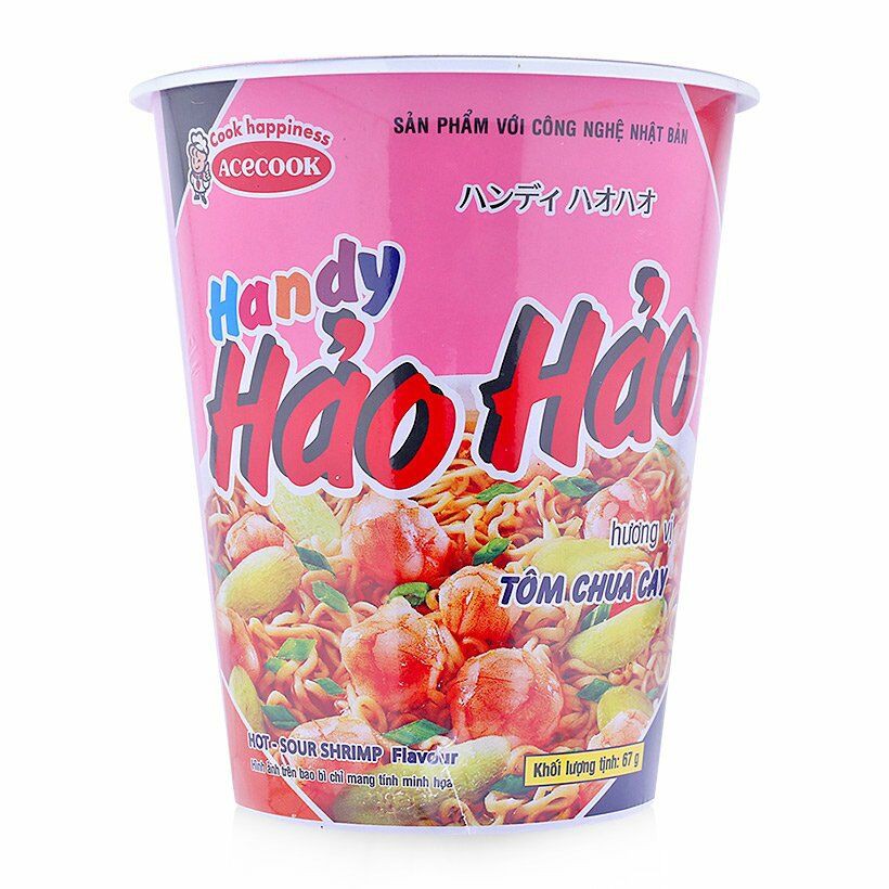 mỳ hảo hảo cốc tôm chua cay