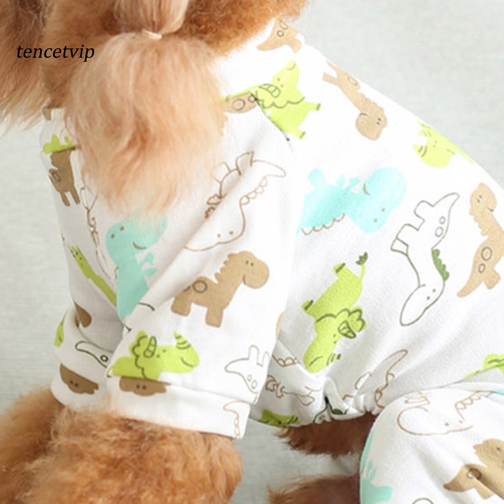 Áo liền quần bằng cotton đàn hồi xinh xắn thân thiện với da cho thú cưng