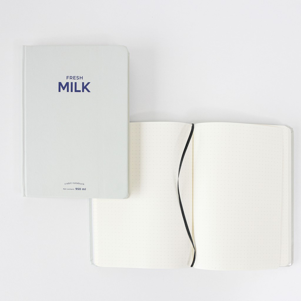 Sổ Tay Dotgrid Ruột Chấm Ghi Chép Làm Bullet Journal Crabit - Milky Collection