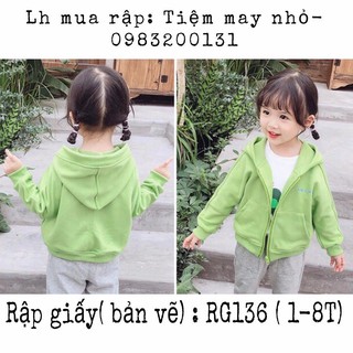 RG136_Rập giấy may áo khoác bé gái