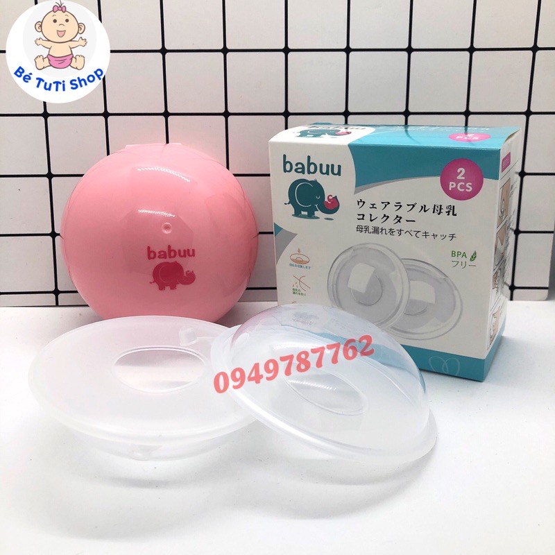 Hộp 2 dụng cụ hứng sữa Babuu Nhật Bản tiện lợi cho mẹ