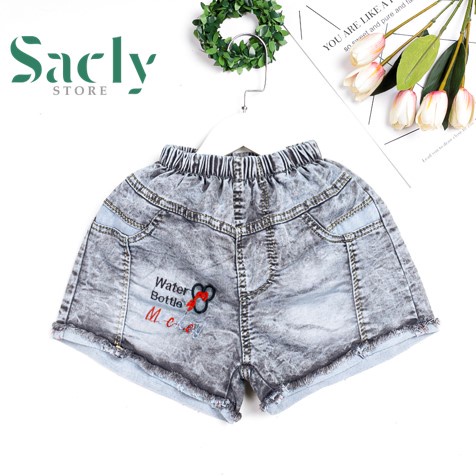 Quần short jeans bé gái từ 20kg - 41 kg ( tưởng ứng quần ngắn cho bé gái từ 3 tuổi - 12 tuổi)