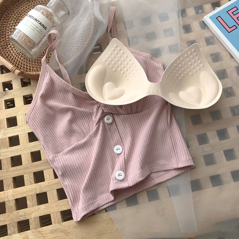 Áo Croptop Dệt Kim Hai Dây Dáng Chữ U Gợi Cảm Thời Trang Đường Phố Cho Nữ