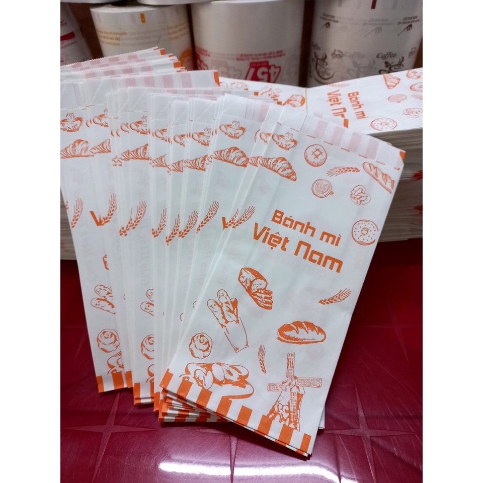 Túi giấy bánh mì in sẵn