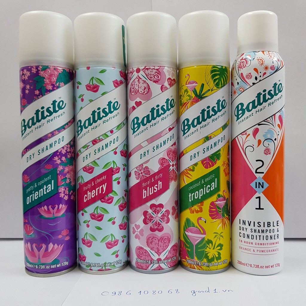 Dầu Gội Khô Batiste Dry Shampoo 200ml