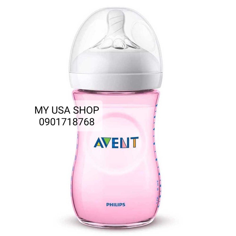 Bình sữa Avent ❤Bình sữa Philips AVENT Natural núm mềm thiết kế tự nhiên 260ml của Mỹ