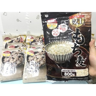 [Gói lớn 800g - 600g] Hạt đại mạch Hakubaku - Nhật Bản (gạo Mochimugi, nấu cháo cho bé, ăn kiêng) - Hàng DATE MỚI