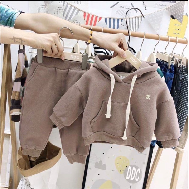 Bộ nỉ nhập loại 1 dày ấm bé trai bé gái