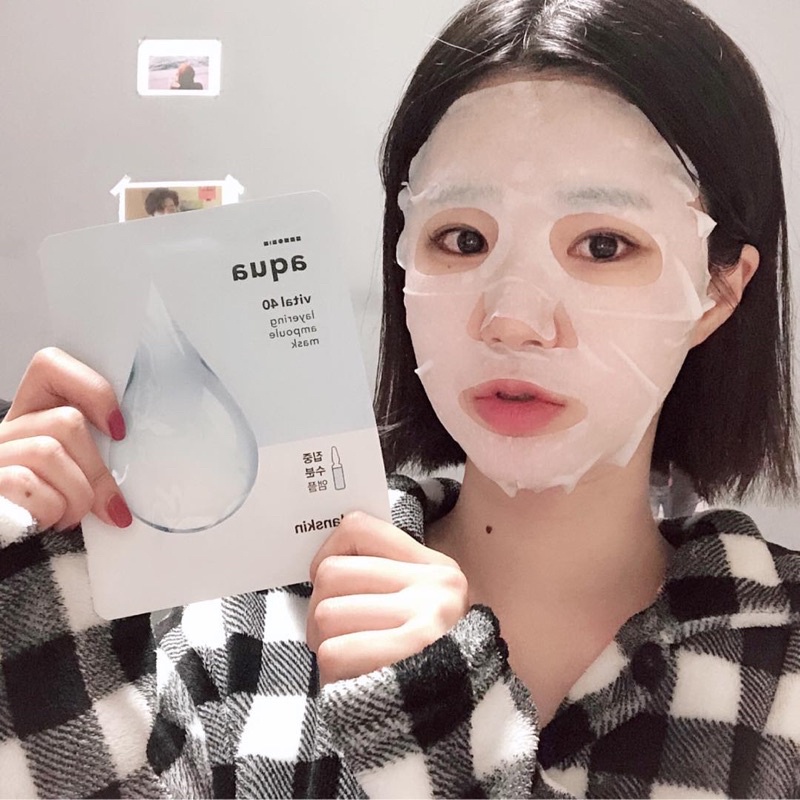 Mặt mạ dưỡng da Hanskin Vita 40 Layering Ampoule Mask 20g (Bill Hàn)