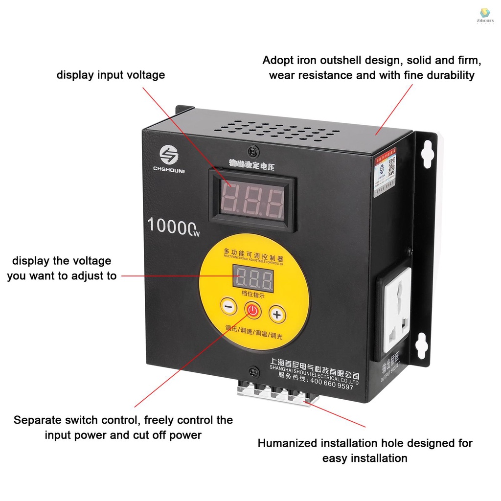 Bộ Điều Chỉnh Điện Áp 10000W Nhỏ Gọn Tiện Dụng Cho Gia Đình