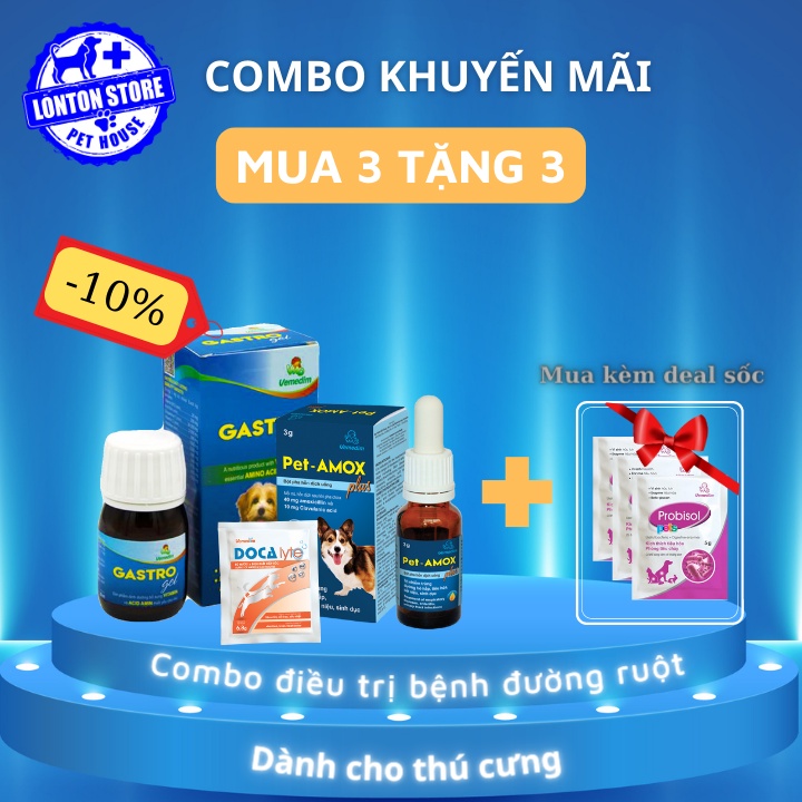 Combo phòng và xử lý đường ruột cho chó mèo