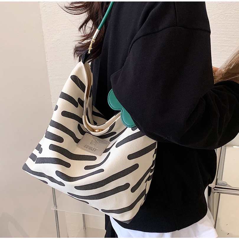 Túi Đeo JASMIN NOIR Vai Họa Tiết Ngựa Vằn Thiết Kế Đơn Giản Cho Nữ