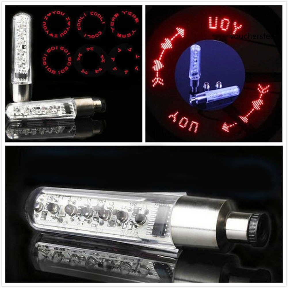 Đèn Led 7 Bóng Gắn Van Bánh Xe Đạp / Xe Máy / Xe Đạp