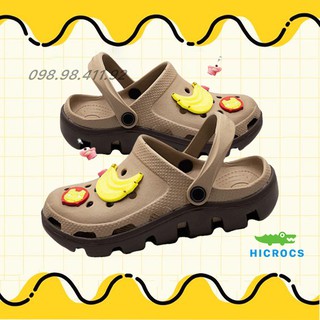 dép cross💖FREESHIP💖dép cross quai ngang nâu HICROSSHBN241D