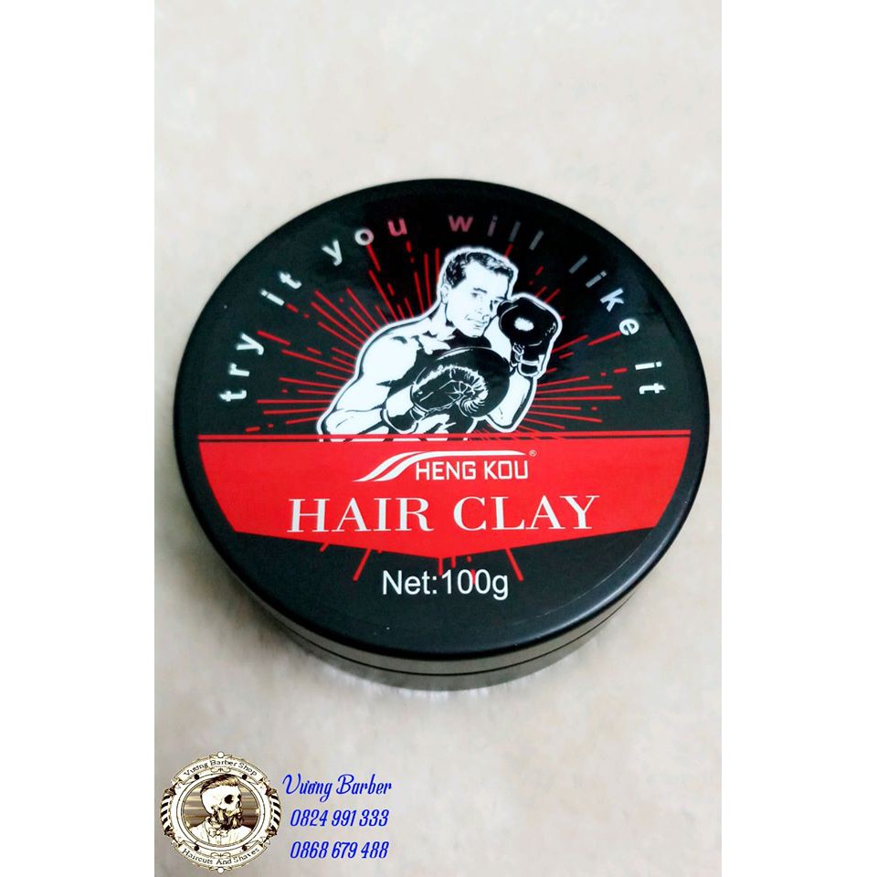 Sáp vuốt tóc Hair Clay Heng Kou, tạo kiểu cứng giữ nếp tốt cho tóc, hương thơm dịu nhẹ - Tặng Lược