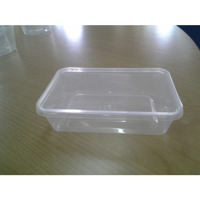 50 cái hộp chữ nhật nhựa có nắp dùng 1 lần nhiều size 500ml, 750ml hay 1000ml