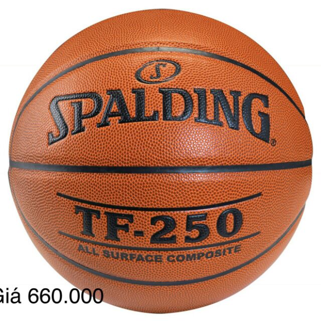 [ Chính hãng] Bóng rổ Spalding TF 250 All Surface- Indoor/Outdoor- size 6,7 + Kim bơm bóng và túi lưới đựng bóng