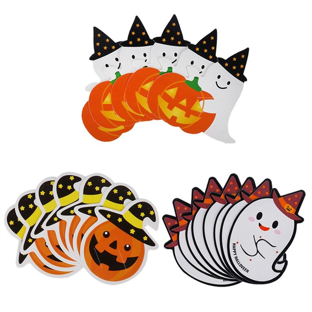 Thẻ Giấy In Hình Ma Dễ Thương Trang Trí Halloween