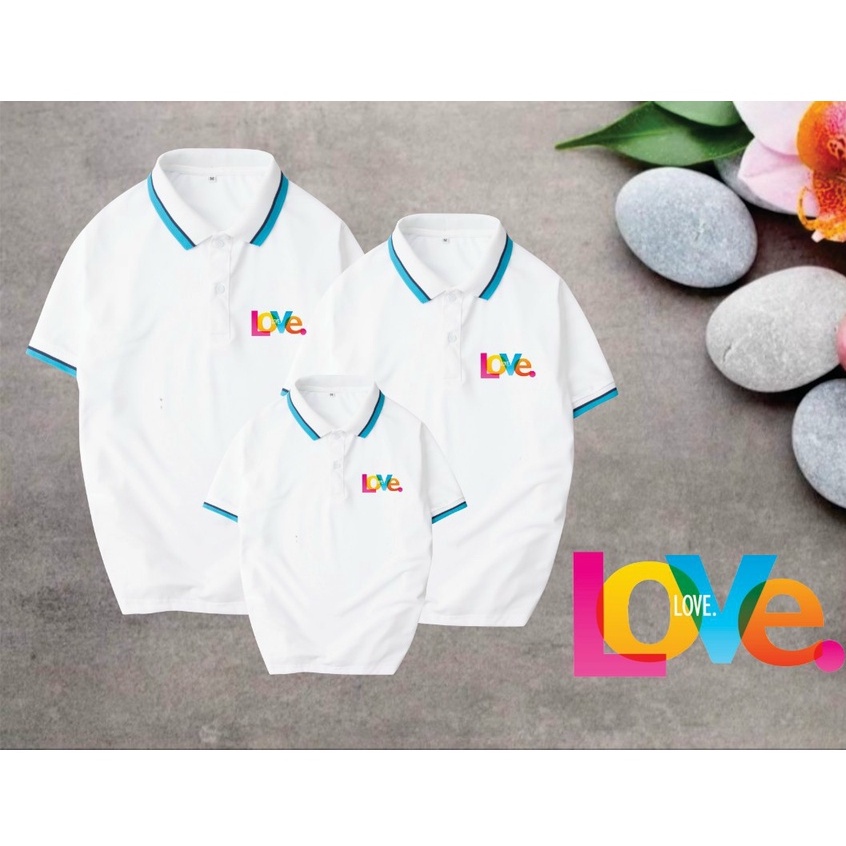 Áo Gia Đình 4 Người Có Cổ .Chất Liệu Poly Thái 4 Chiều Đủ Size Cho Tất Cả Các Thành Viên Trong Gia Đình Từ 8 Đến 100kg .