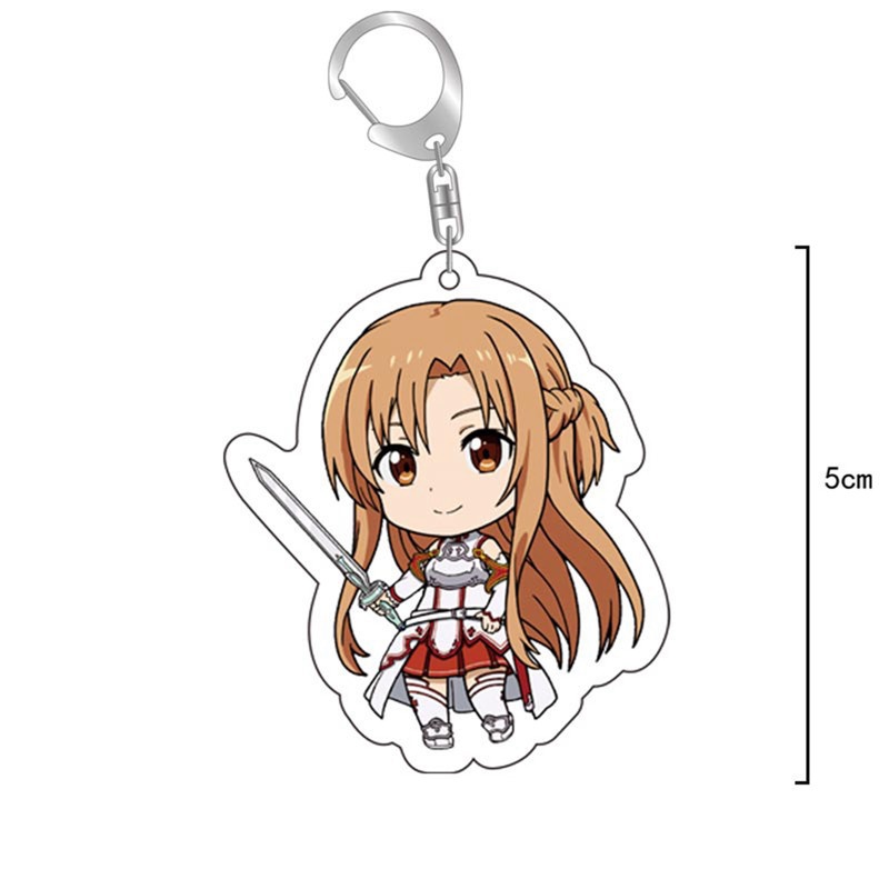 Móc Khóa Hình Sword Art Online Kirito Asuna Yuuki Asuna Asada Shino Q Đáng Yêu