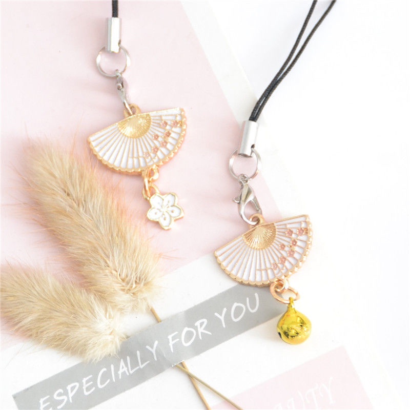 Điện thoại di động Pendant Dễ thương Vintage hợp kim nhỏ Fan Bell Điện thoại di động Pendant Couple Pendant Phụ kiện