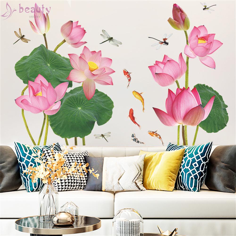 Decal Dán Tường Hình Hoa Sen