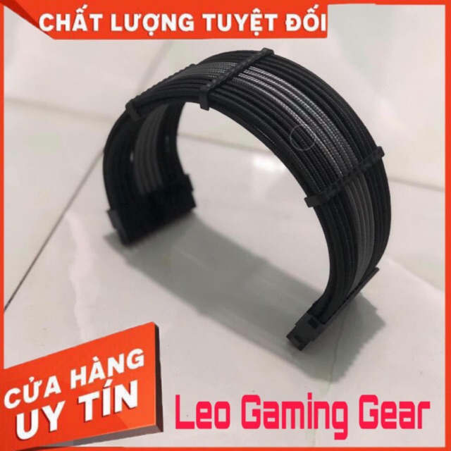 [MƯA SALE] Dây nguồn mix màu bọc lưới  24Pin- 8 pin -6Pin - 4Pin lõi 18AWG cho VGA và CPU - Đen Xám