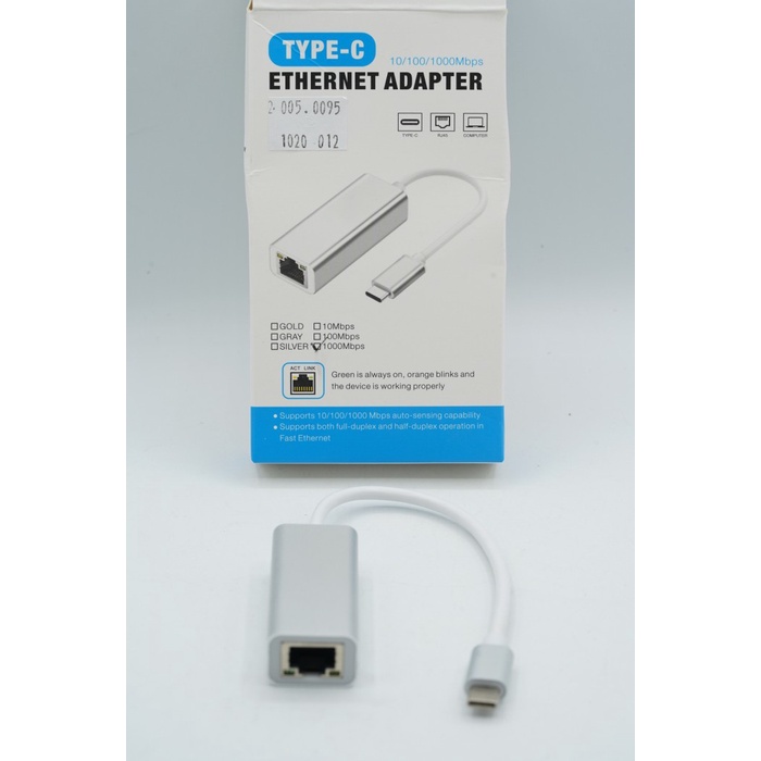 Cáp ChuyểN ĐổI Usb LoạI C Sang LAN 1000MBPS Thẻ