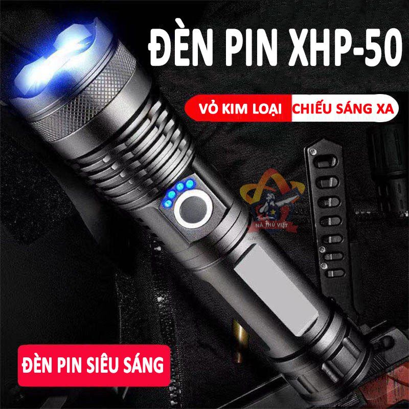 [XHP50] Đèn pin xịn siêu sáng - Sản phẩm chính hãng - Đèn pin cầm tay siêu gọn mang đi dễ dàng